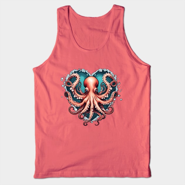 Octopus Valentine Tank Top by LM Designs by DS